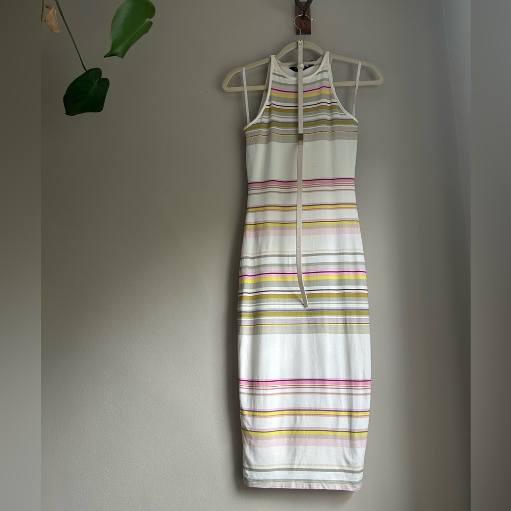 Striped Halter Neck Dress